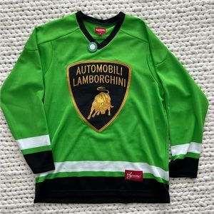 Supreme automobile Lamborghini hockey jersey SS 20 green. Medium